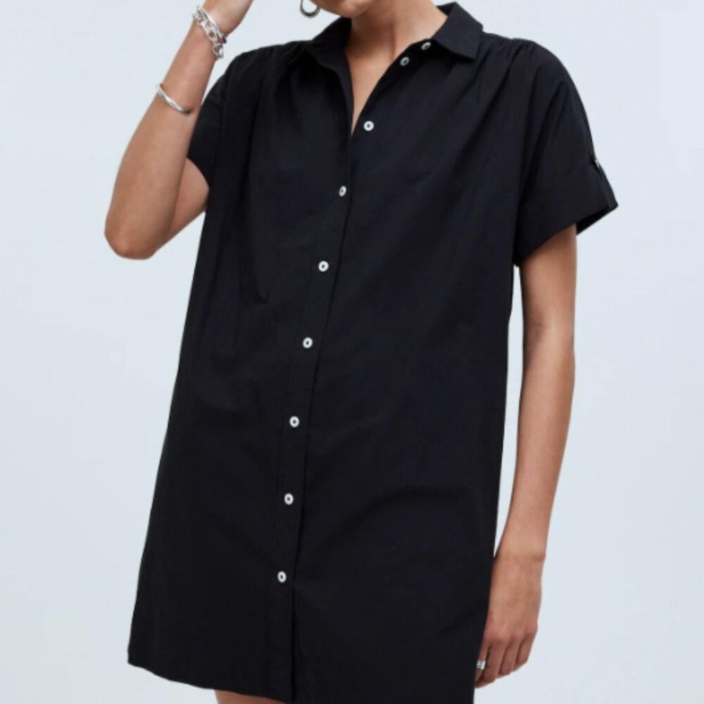 Madewell Collared Button Front Mini Shirtdress Sz… - image 3